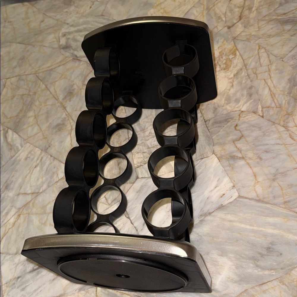 Rotating K Cup Tower 20 Jar Capacity Brushed Stainless‎ Steel Black Swivel